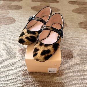 Loeffler Randall Ginger leopard print Mary Jane flats